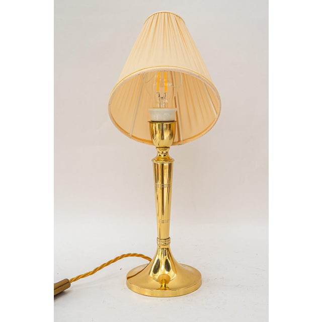 Metal Art Deco Table Lamp with Fabric Shade, Vienna, 1920s For Sale - Image 7 of 18