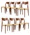 Set of 8 Danish Modern Teak Model 71 Dining Chairs by Niels Otto Møller For Sale