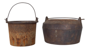 Industrial Foundry Melting Pots - A Pair