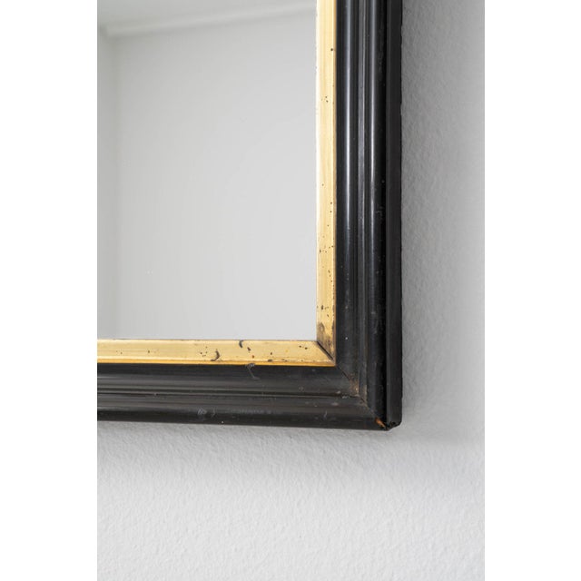 19th Century France Napoleon III Black Wood Mirror For Sale In Greensboro - Image 6 of 10