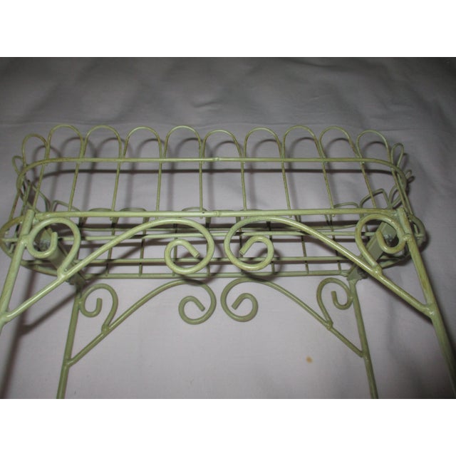 French Vintage Ornate French Wire Two Tier Table Top Planter For Sale - Image 3 of 9