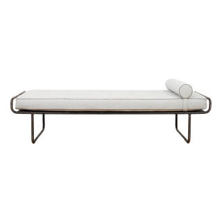 Daybed with Black Lacquered Steel Tubing For Sale