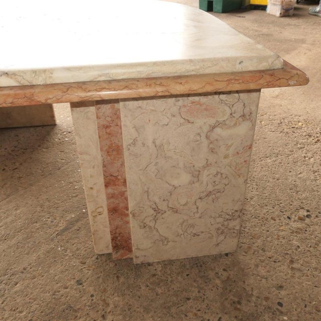 2-Tone Travertine Coffee Table For Sale - Image 17 of 18