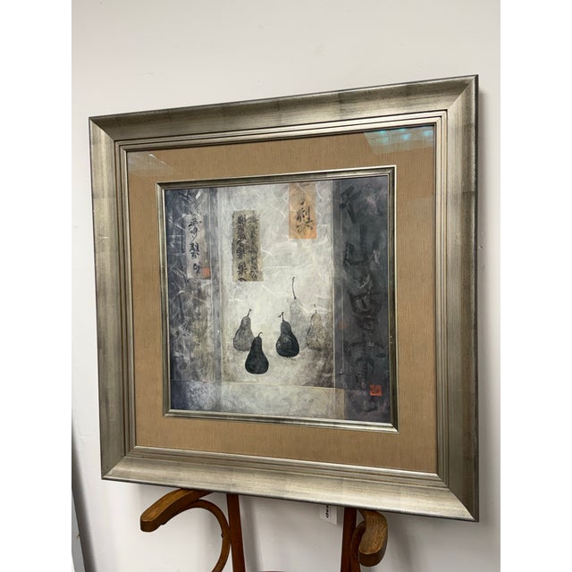 Design Plus Gallery presents “Oriental Treasure II” by Don Li-Leger. The composition depicts four stylized pears in muted...