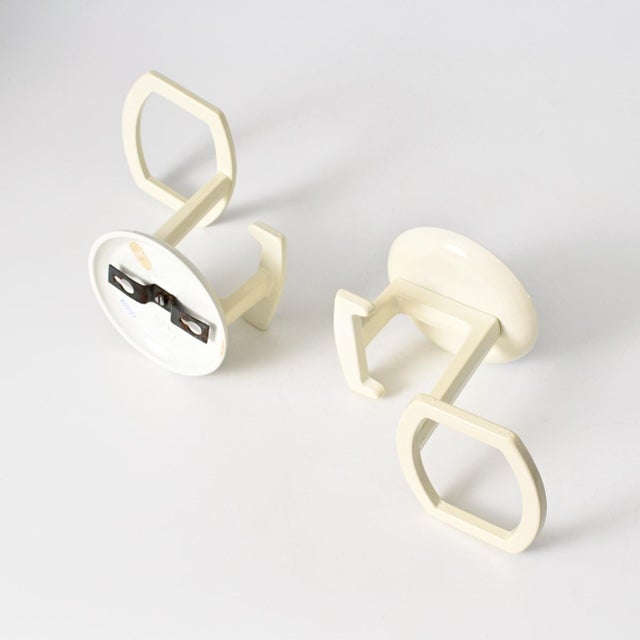 Metal German Space Age Metal Coat Hooks from Schönbuch, 1970s, Set of 2 For Sale - Image 7 of 10