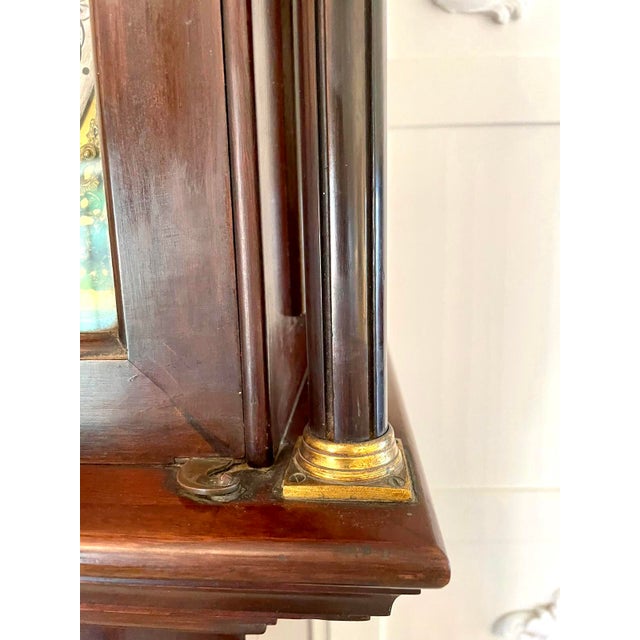 Brown Antique Victorian Mahogany Eight Bell Musical Grandfather Clock by Winsor Bishop Norwich, 1880 For Sale - Image 8 of 17