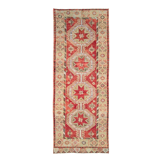 Galerie Shabab Collection Mid-20th Century Handmade Turkish Anatolian Gallery Carpet For Sale
