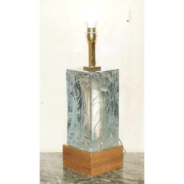 Vintage Murano Glass and Marbled Table Lamps, Set of 2 For Sale - Image 3 of 18