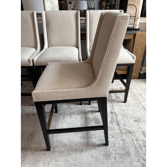 Restoration Hardware Leigh Armless Counter Stools - Set of 4 For Sale In Columbus - Image 6 of 10