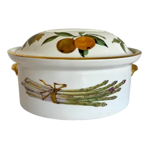 1961 Royal Worcester English Lidded 2.4qt "Evesham" Casserole Side Dish