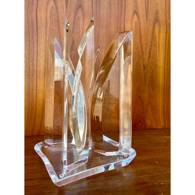 Mid-Century Modern 1970s Mid-Century Modern Abstract Lucite Sculpture in the Hivo Van Teal's Style. For Sale - Image 3 of 13