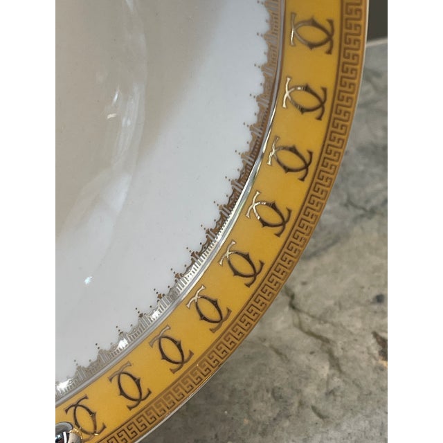 Neoclassical Vintage Casati Fine Porcelain Bavaria Design Serving Bowl For Sale - Image 3 of 4