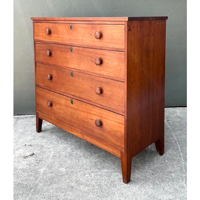 Wood Vintage Shaker Style Four Drawer Dresser For Sale - Image 7 of 12