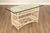 High Quality Vintage Rattan Frame Two-Tier Console Table with Thick Glass Top