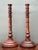 This elegant pair of vintage turned wood candlesticks showcases timeless craftsmanship and a stately silhouette. Each...