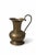 A beautifully aged vintage brass pitcher featuring a classic rounded body, gracefully curved handle, and gently flared...