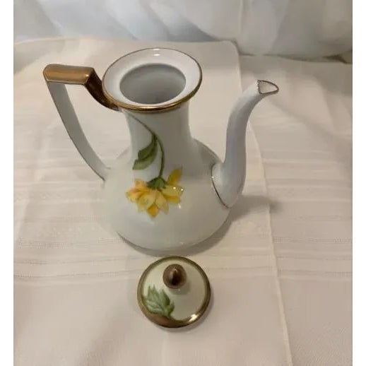 1910s Antique Bavarian Chocolate/Tea Pot and Dessert Plates For Sale - Image 5 of 8