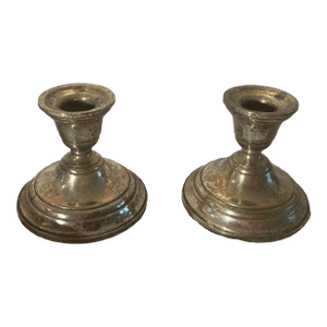 American Sterling Silver Candlestick Holders PSCo (Or Preisner Silver Company), 1930s