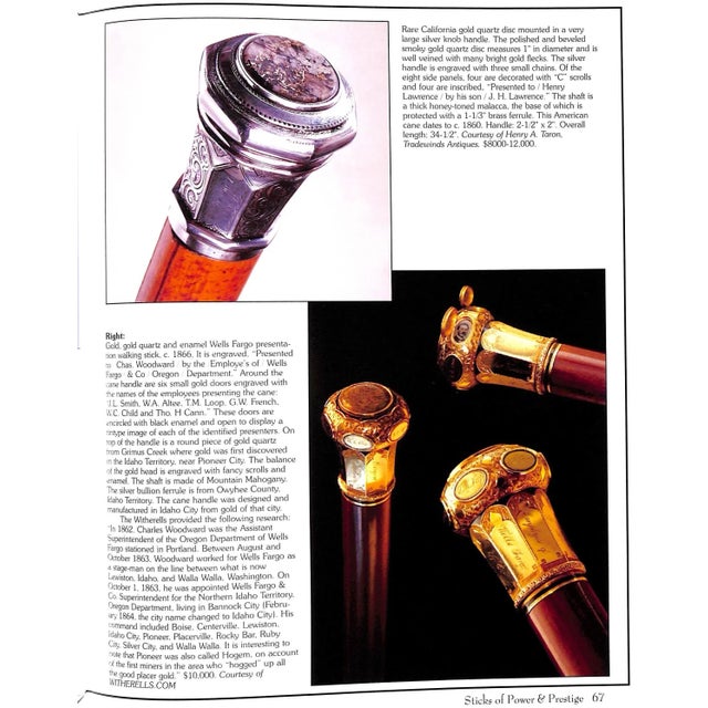 Paper "Canes and Walking Sticks: A Stroll Through Time and Place" 2004 Snyder, Jeffrey B. For Sale - Image 7 of 12