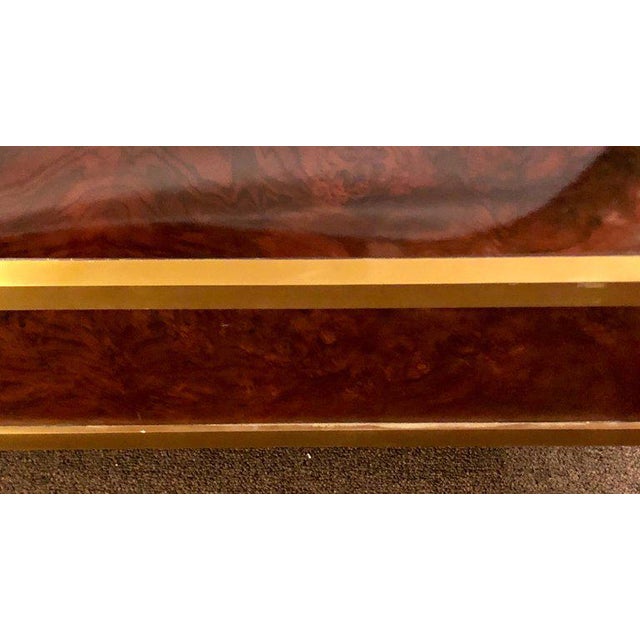 Aerin Lauder Chatham Walnut Burl And Satin Brass Coffee Table For Ralph Lauren
