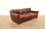 Vintage Restoration Hardware Distressed Brown Leather Three-Seat Sofa | Rh Club Sofa For Sale - Image 9 of 18