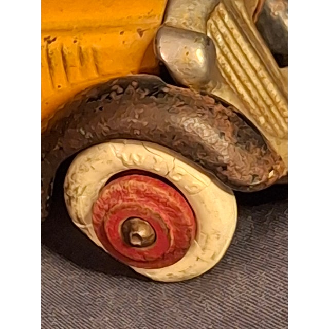 Metal Antique Hubley Terraplane Cast Iron Coupe Toy - 3.75" Orange Streamlined Series For Sale - Image 7 of 18