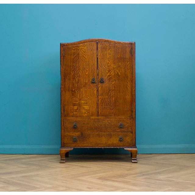 Art Deco Oak Linen Cabinet, 1930s For Sale - Image 11 of 11