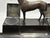 French Bronze & Marble Horse Desk Set with Inkwells, 1900s For Sale - Image 5 of 15