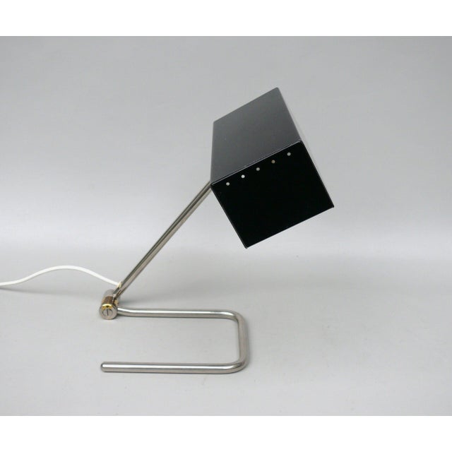 Metal Minimalist Nickel-Plated Table Lamp from HALA, 1950s For Sale - Image 7 of 18