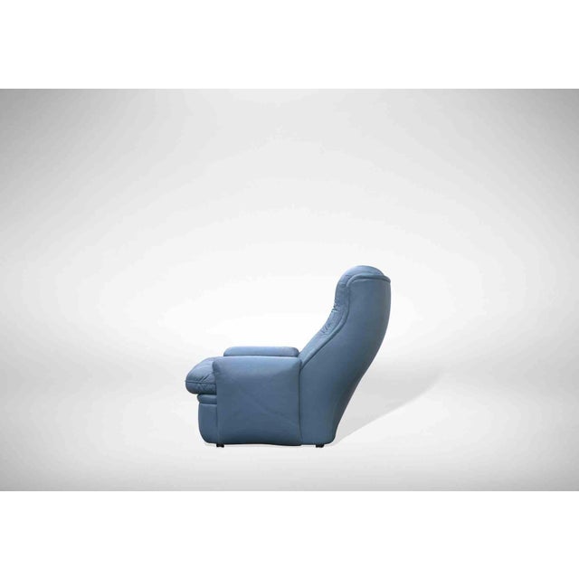 Sofa, Armchair and Pouf by Michele Cadestin for Airbone, France, 1970s, Set of 3 For Sale - Image 4 of 6