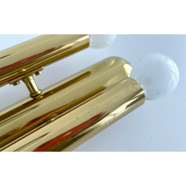 Vintage Space Age Brass Sconces, 1970s, Set of 2 For Sale - Image 18 of 18