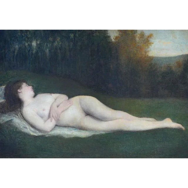 Realism 19th Century Reclining Nude Painting For Sale - Image 3 of 8