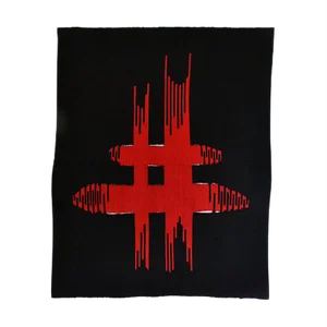 Abstract Tapestry in Red & Black by Liesbeth Wiersma, 1969