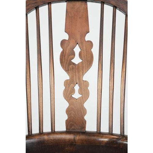 Antique English Highback Windsor Chairs, 18th Century, Set of 2 For Sale - Image 14 of 18