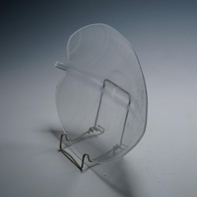1930s Vintage Tessuto Plate by Tyra Lundgren for Venini, Murano For Sale - Image 5 of 10