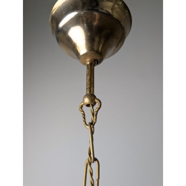 Murano Glass Lantern with Gold Foil and Brass from Barovier & Toso, 1960s For Sale - Image 10 of 18