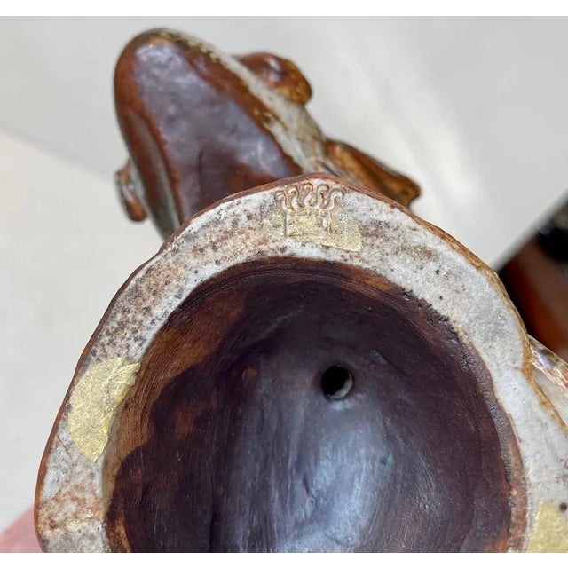 Black Stoneware Dragon Fish Sculpture by Carl Hugo Liisberg for Saxbo, 1940s For Sale - Image 8 of 13