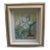 Late 20th Century White Iris Floral Still Life Painting, Framed For Sale