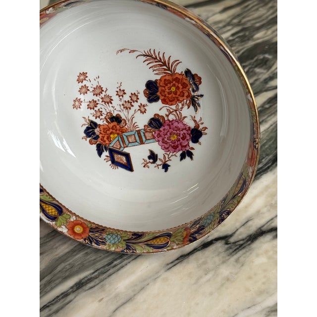 Antique Frederich Rhead Wood & Sons Wincanton Imari Style Large Serving Bowl For Sale - Image 12 of 14