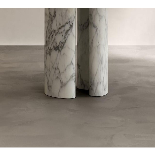 Contemporary Roman Dining Table II in Arabescato Marble by Paloma Editions For Sale - Image 3 of 7
