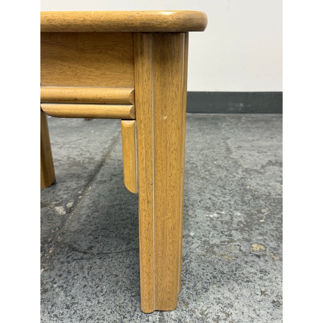 Wood Southwestern Tile Inlay Wood End Table For Sale - Image 7 of 12