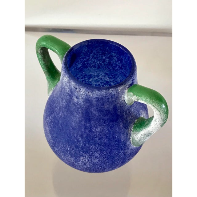1970s Italian Cenedese Scavo Glass Vase For Sale In Palm Springs - Image 6 of 12