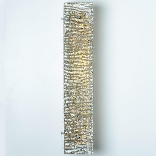 Structured Glass and Brass Wall Light from Kaiser, 1960s For Sale - Image 12 of 18