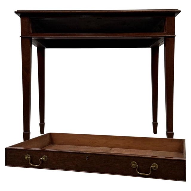 19th Century English Georgian Mahogany Writing Table For Sale - Image 4 of 12