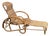 Vintage Rattan Reclining Lounge Chair With Pull-Out Ottoman For Sale