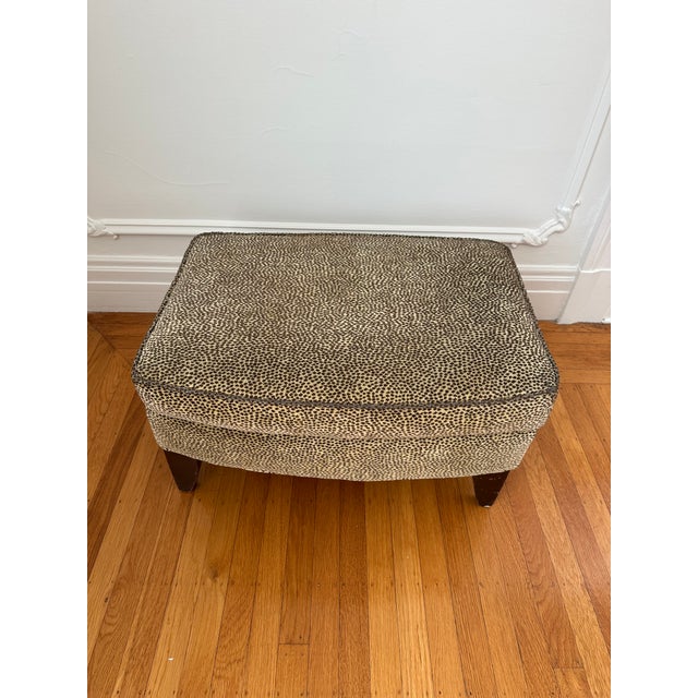 Animal Print Accent Chair and Ottoman For Sale - Image 9 of 10