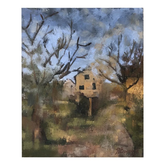 Jean-Jacques Boimond, Chemin de la Golette, Meyrin, 1963, Oil on Canvas For Sale