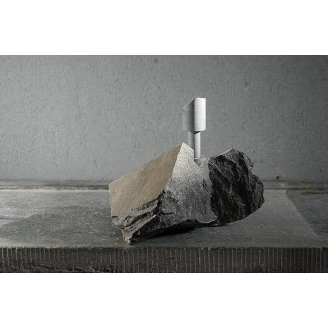 Architectural remnant bluestone abra candelabra by studio do dimensions: d 27 x w 25 x h 23 cm materials: granite,...