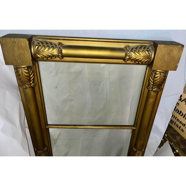 1950s Vintage Large Vertical Gilt Mirror From Upstate New York For Sale - Image 5 of 11