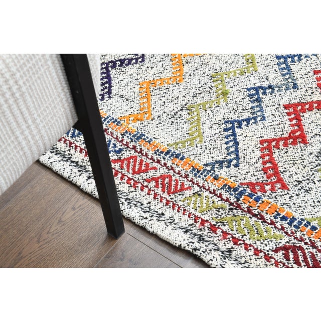 Textile 1970s Vintage Turkish Oushak Handmade Wool Cotton Gray Area Rug For Sale - Image 7 of 12